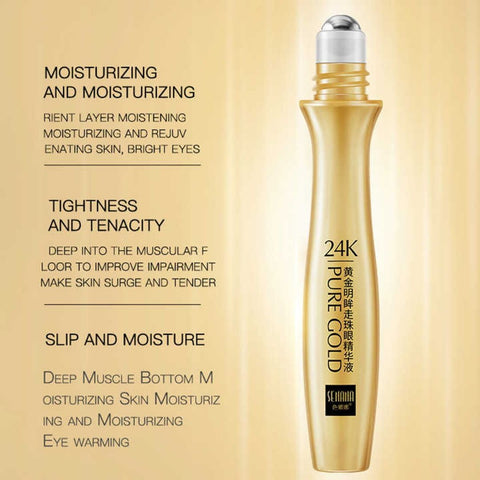24K Gold Double Hydration Eye Roller - Browdwell